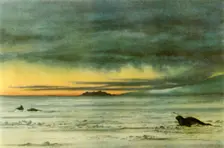 Looking North in McMurdo Sound 1911, (1946). Creator: Edward Wilson