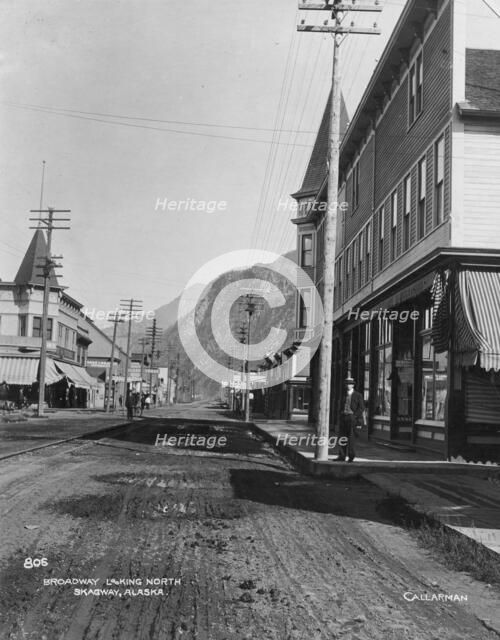 Looking north on Broadway Street, between c1900 and c1930. Creator: Unknown.