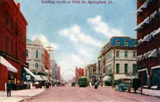Looking north on Fifth Street, Springfield, Illinois, USA, c1910s(?)
