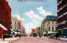 Looking north on Fifth Street, Springfield, Illinois, USA, c1910s(?)