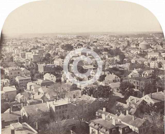 Looking Northwest from Westminster Street, Providence, 1858-1860. Creator: Francis Hacker.