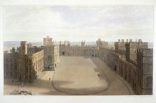 Looking onto the Quadrangle at Windsor c1825-1830. Creator: William Daniell