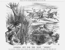 Looking Out for The Next Derby 1863. Artist: John Tenniel