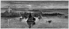Looking out to sea from Venice, 19th century.Artist: Whymper