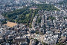 Looking south west from Trafalgar Square towards Buckingham Palace, St James, London, 2021. Creator: Damian Grady