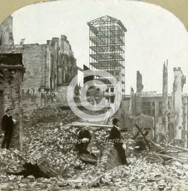 'Looking south, corner Sutter and Stockton', 1906.  Creator: Unknown.