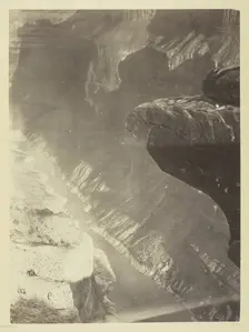 Looking South into the Grand Cañon, Colorado River, Sheavwitz Crossing, 1872. Creator: William H. Bell