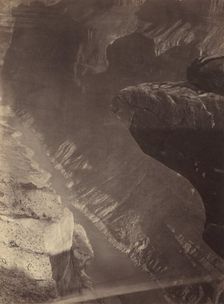 Looking South into the Grand Cañon, Colorado River, Sheavwitz Crossing, 1872. Creator: William H. Bell