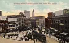 Looking south on Second Avenue from Yesler Way, Seattle, Washington, USA, 1911