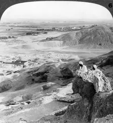 Looking south over the Theban plain and Temples of Medinet Habu, Egypt 1905.Artist: Underwood & Underwood