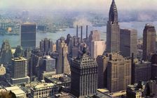 Looking southeast from the RCA Building, New York City, New York, USA, 1956