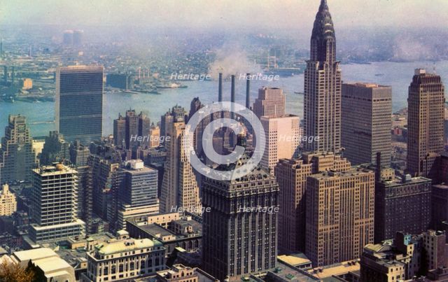Looking southeast from the RCA Building, New York City, New York, USA, 1956. Artist: Unknown