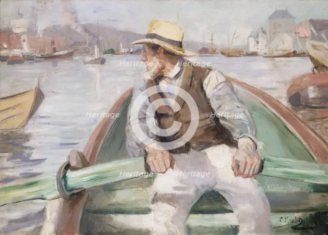 Look ahead, Bergen Harbour, 1884. Creator: Christian Krohg.