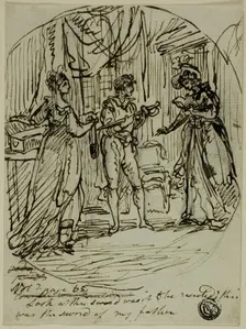 Look at This Sword, Was it to Be Resisted?, from Eleanora: from the Sorrows of Werter, n.d. Creators: Haggitt, William Artaud, Edward Dayes