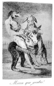 Look how solemn they are! 1799. Artist: Francisco Goya