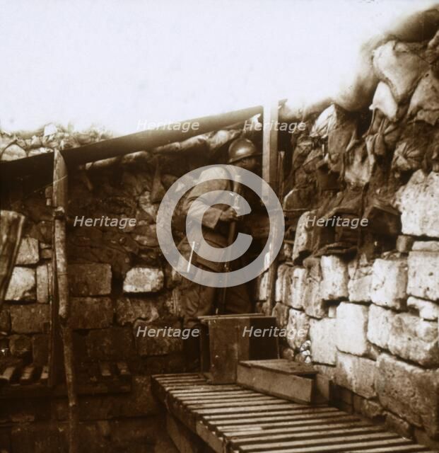 Look-out, Champagne, France, c1914-c1918. Artist: Unknown.