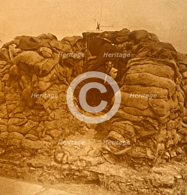 Look-out on the front line, c1914-c1918. Artist: Unknown.