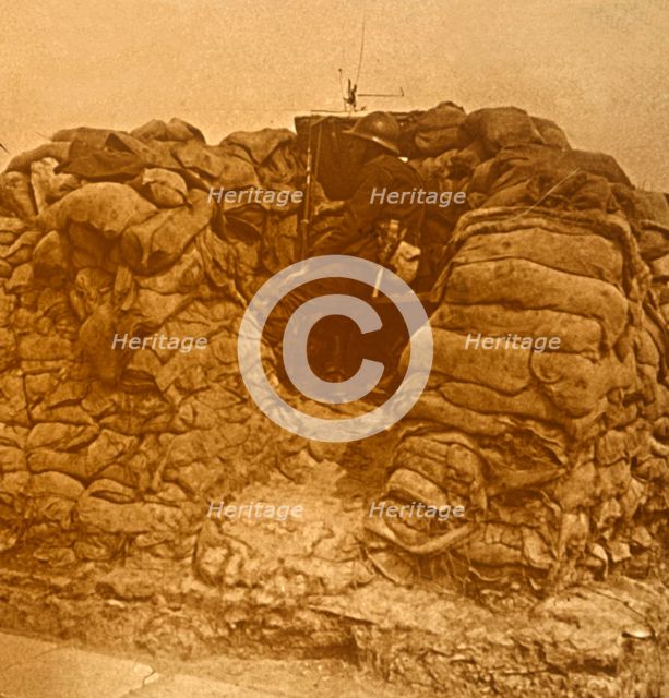 Look-out on the front line, c1914-c1918. Artist: Unknown.