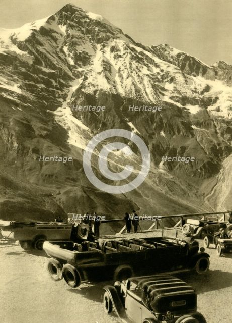 Look-out point at Hochmais on the Grossglockner Alpine Road, Austria, c1935. Creator: Unknown.