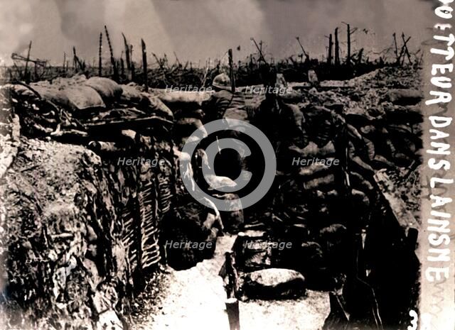 Look-out post, France, c1914-c1918. Artist: Unknown.