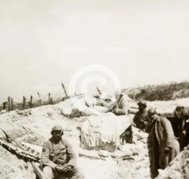 Look-out post, Massiges, northern France, c1914-c1918.  Artist: Unknown.