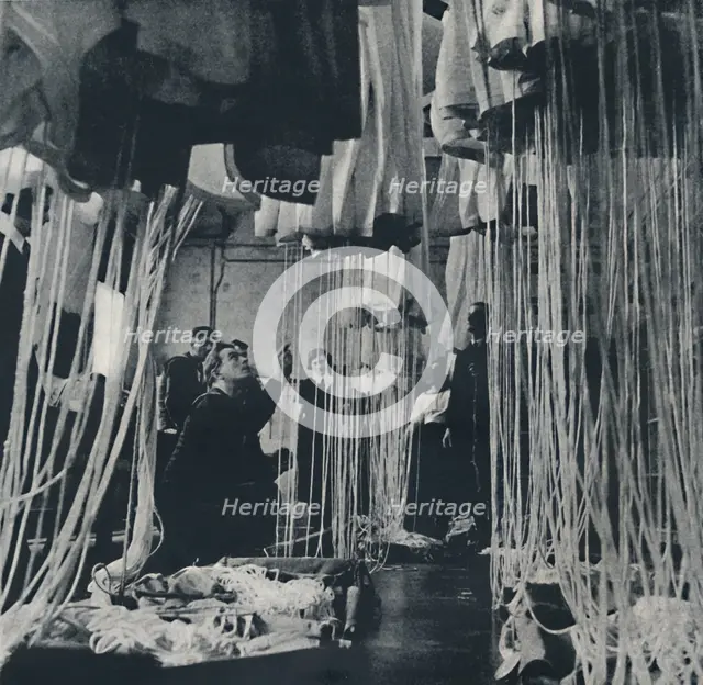 'Loom of life (testing parachutes for the Fleet Air Arm', 1941. Artist: Cecil Beaton.