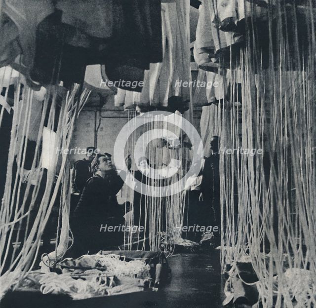 'Loom of life (testing parachutes for the Fleet Air Arm', 1941. Artist: Cecil Beaton.