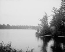 Loon Lake and Chase's Hotel, Adirondack Mts., N.Y., between 1900 and 1910. Creator: Unknown