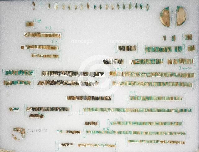 Loose Beads and Two Terminals, 1980-1801 BC. Creator: Unknown.