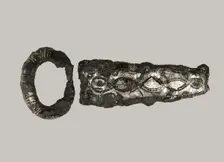 Loop and Plate of a Belt Buckle, Frankish, 7th century. Creator: Unknown