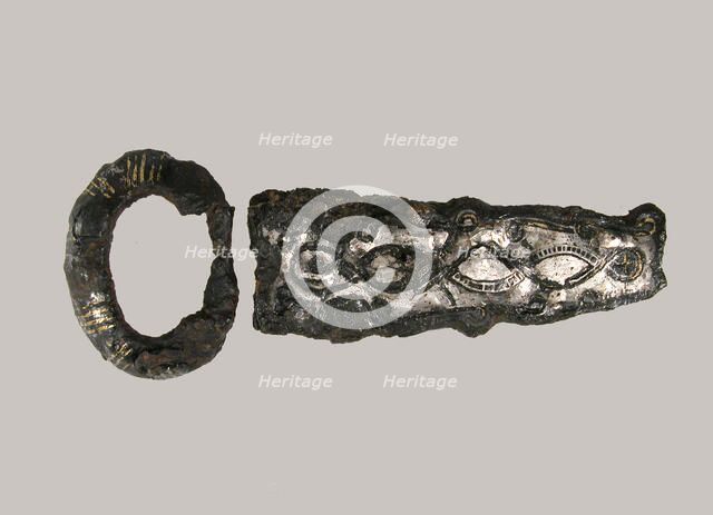 Loop and Plate of a Belt Buckle, Frankish, 7th century. Creator: Unknown.