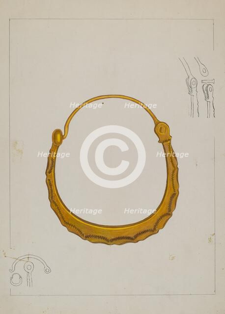 Loop Earring, c. 1937. Creator: Tulita Westfall.