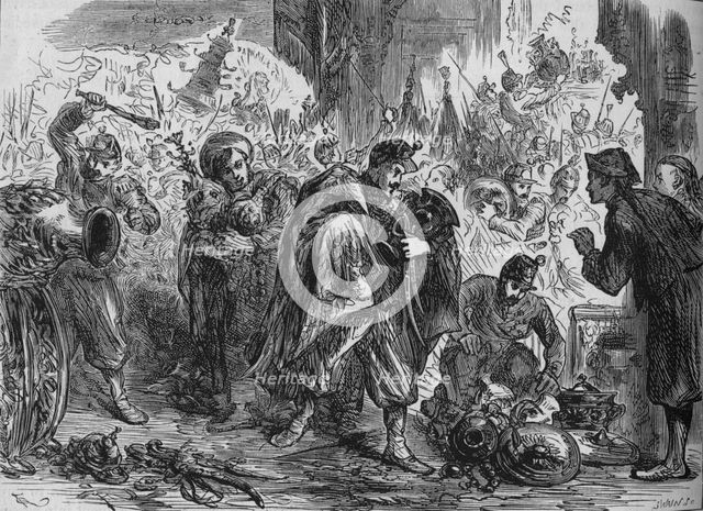 'Looting the Emperor's Palace', c1880. Artist: Joseph Swain.