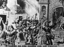 Looting of a church, (17th century ), 1920s