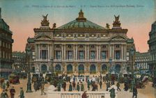 L'Opéra and Metro Station, Paris, c1920