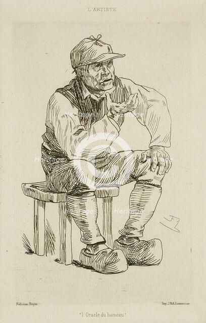 L'Oracle du Hameau, 1878. Creator: Félicien Rops.