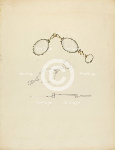 Lorgnette, c. 1940. Creator: Sylvia DeZon.