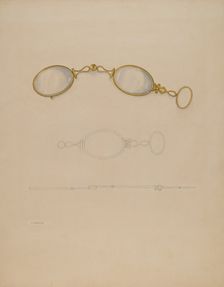 Lorgnette, c. 1937. Creator: Isidore Steinberg