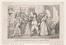 Lord Tellamar Rudely Dismissed by Squire Western, from "The History of Tom Jones, a Foundl..., 1792. Creator: Thomas Rowlandson
