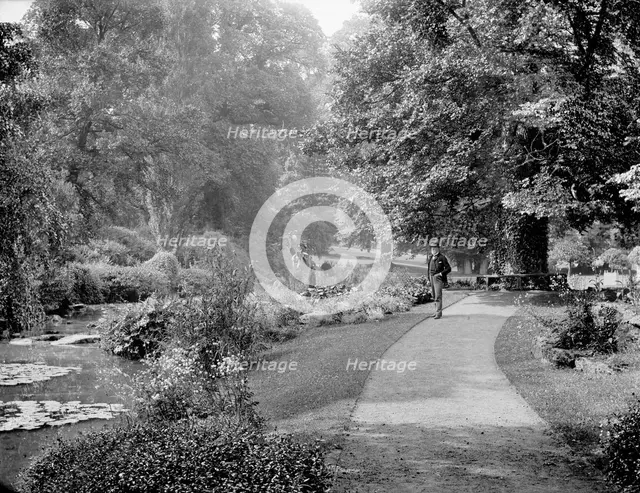 Lord Wantage in the gardens at Lockinge House, Lockinge, Oxfordshire, c1860-c1922. Artist: Henry Taunt