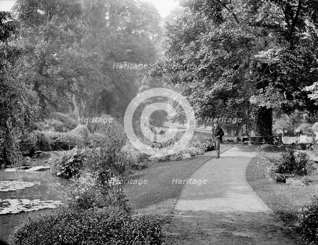 Lord Wantage in the gardens at Lockinge House, Lockinge, Oxfordshire, c1860-c1922. Artist: Henry Taunt