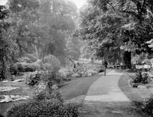 Lord Wantage in the gardens at Lockinge House, Lockinge, Oxfordshire, c1860-c1922. Artist: Henry Taunt