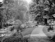 Lord Wantage in the gardens at Lockinge House, Lockinge, Oxfordshire, c1860-c1922. Artist: Henry Taunt