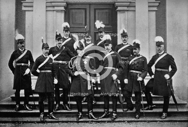 Lord Wolseley and the headquarters staff in Ireland, 1896.Artist: J Robinson & Son
