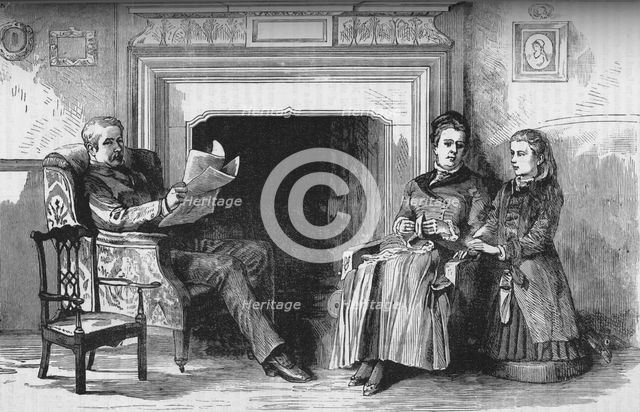 'Lord and Lady Wolseley and their daughter', c1882-85. Artist: Unknown.