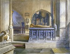 Lord and Lady Crosby's monument in St Helen's Church, Bishopsgate, City of London, 1883. Artist: John Crowther