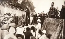 Lord Balfour speaking at the Hebrew University, Jerusalem, Palestine, 1927. Creator: Topical Press Agency