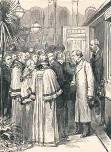 Lord Beaconsfield and Lord Salisbury at Charing Cross Railway Station, 1896