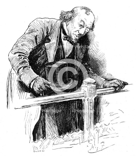 Lord Beaconsfield's last appearance, House of Commons, late 19th century, (1900).Artist: Swain