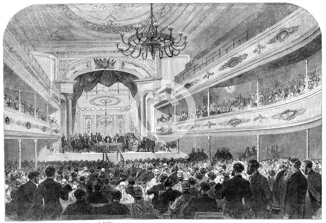 Lord Brougham opening the Social Science Congress at Sheffield, 1865. Creator: Unknown.